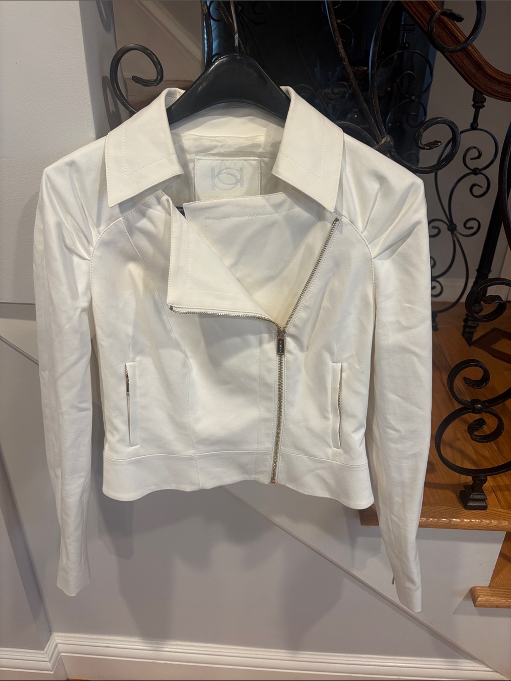 Bebe cotton chic motorcycle jacket size 10